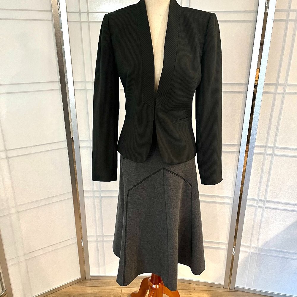 HALOGEN Dark Grey A-line Flair Skirt - Size XS